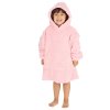 18C1035: Infants Clipped Bows Oversized Plush Hoodie (One Size - 3-6 Years)